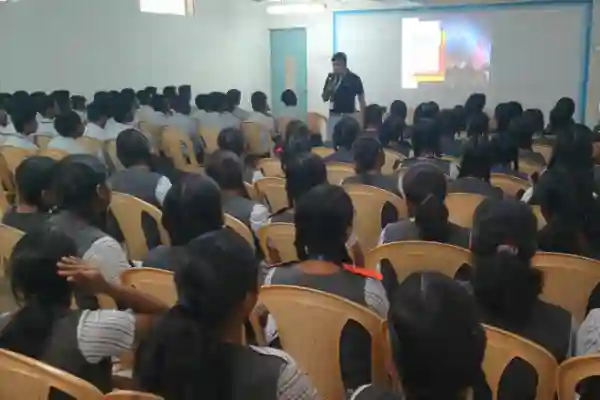 Seminar by Ajay Zener at Hindu Senior Secondary school Adyar - Career Counselling Events