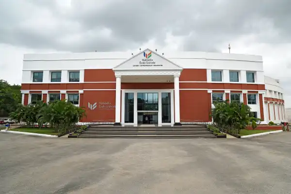 Mahindra University Hyderabad campus with modern buildings and advanced research facilities