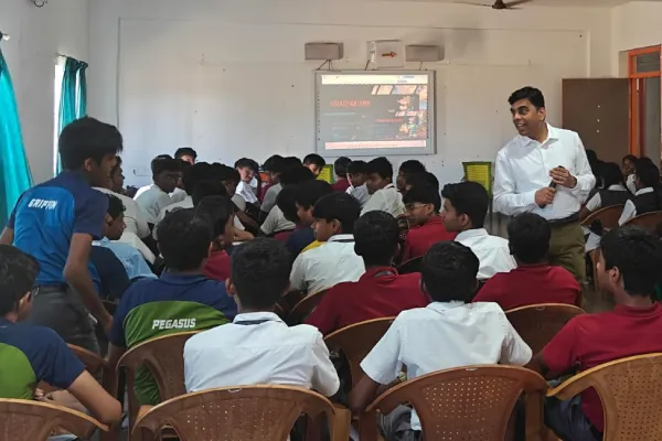 Career Counselling Event at Velammal Bodhi Campus, Kumbakonam Campus. A Session by Career Counsellor Ajay Zener on IPMAT and CLAT examination.