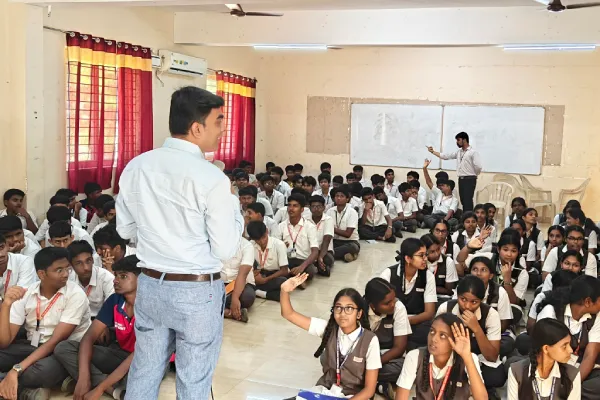 Career Counselling Event at Velammal Bodhi Campus, Thanjavur Campus. A Session by Career Counsellor Ajay Zener on IPMAT and CLAT examination.
