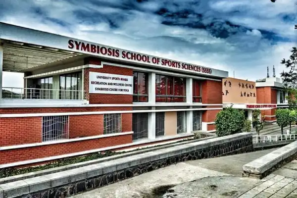 Symbiosis School of Sports Sciences campus with modern facilities for sports education.