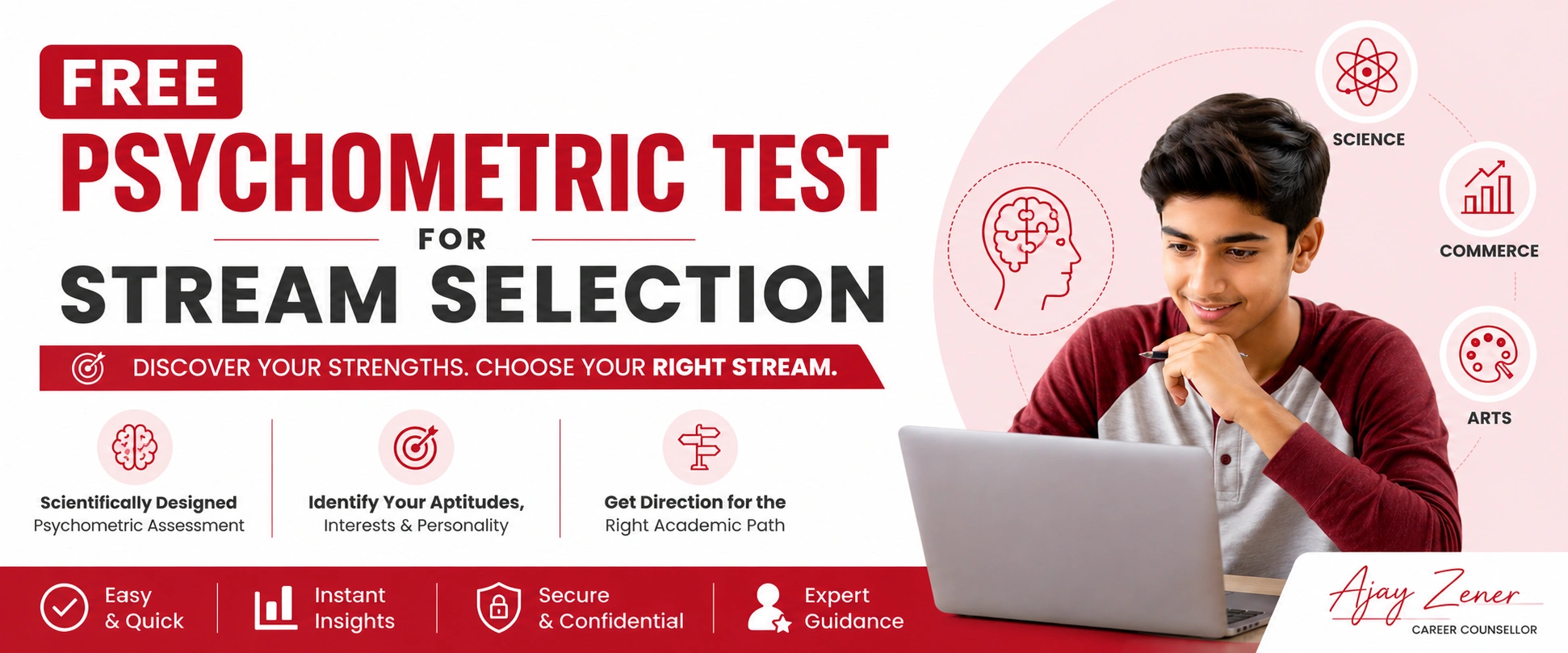 Free Psychometric Testing for STREAM Selection after 10th.