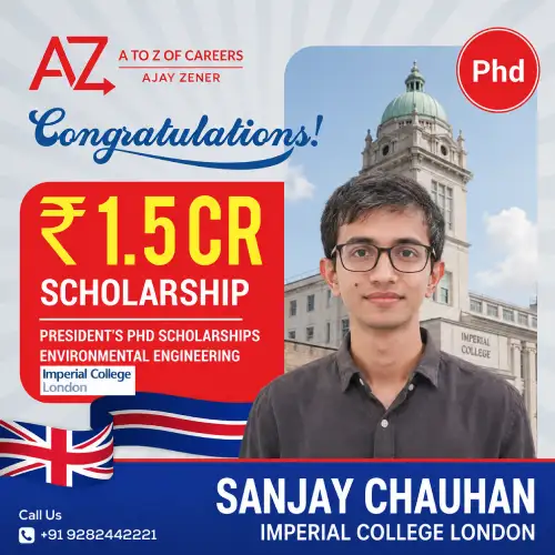 Sanjay Chauhan — ₹1.5 Cr President's PhD Scholarship for Environmental Engineering at Imperial College London