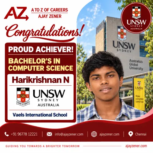 Harikrishnan N — Bachelors at UNSW Sydney, Australia