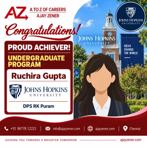 Ruchira Gupta — Bachelors at Johns Hopkins University, USA