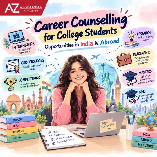 Career counselling for college students in India and abroad.